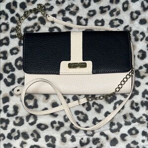 Jessica Simpson Black and Cream Clutch